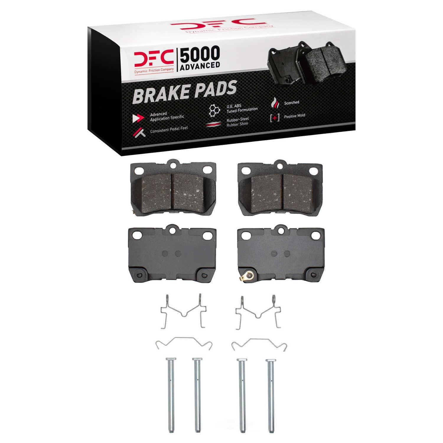 Dynamic Friction Company 1551-1113-01 DFC 5000 Advanced Brake Pads - Ceramic and Hardware Kit - OE