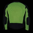 thumbnail image 6 of Milwaukee Leather MPM1790 Men's Black and Neon Green Hi Vis Mesh Racer Armored Jacket with Removable Rain Jacket X-Large, 6 of 8