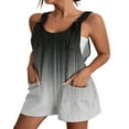thumbnail image 2 of PENGXIANG Salopette en Lin Décontractée pour Femmes, Short Ample à Bretelles Réglables, Jambes Larges, Sans Manches, avec Poches, 2 of 7