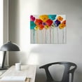 thumbnail image 4 of PIKWEEK  Cololful Flower Painting - Abstract Floral Canvas Wall Art - Big Artwork for Livingroom Bedroom Over Bed Sofa Decor, 4 of 5