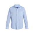 thumbnail image 5 of George Men's and Big Men's Linen Blend Button Up Shirt with Long Sleeves, Sizes S-5XL, 5 of 5