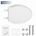 thumbnail image 3 of Auktopt Elongated Toilet Seat with Built in Toddler Potty Training Toilet Seat, Soft Close, Easy to Install, White, 3 of 6