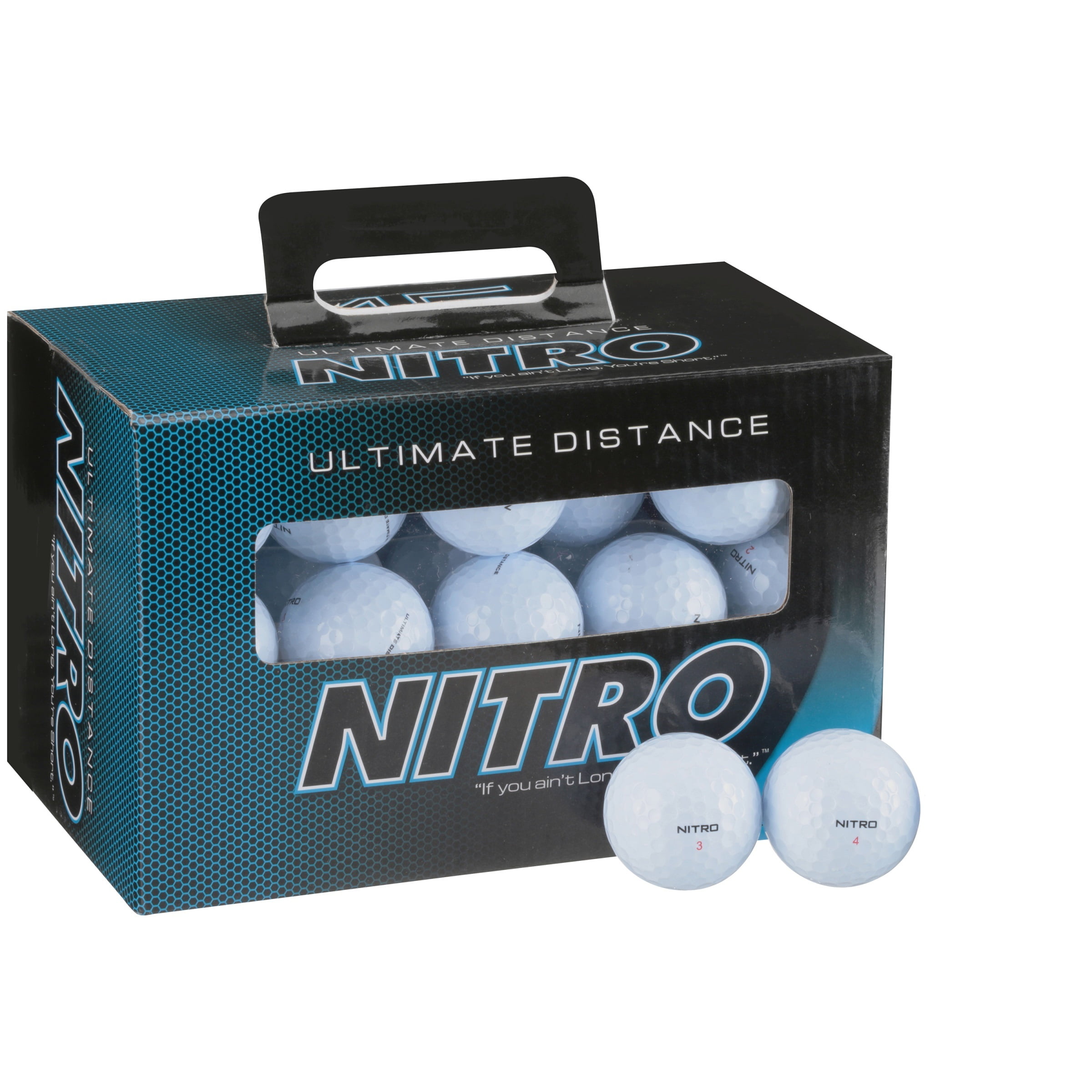 Nitro Golf Ultimate Distance Golf Balls, White, 45 Pack
