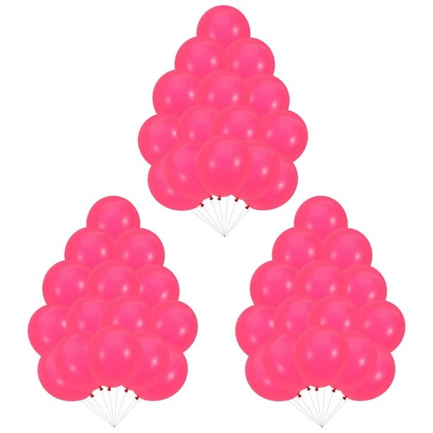 Juego de 50 globos de fiesta: globos de látex rosados de 12 pulgadas para cumpleaños, graduación, baby shower, bodas, decoraciones para fiestas. Elasticidad, fácil de inflar y almacenar.