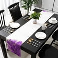 thumbnail image 3 of Purple Gold Table Runner 90 Inches Long, Abstract Flower Ombre Aesthetics Paint Kitchen Coffee Dining Table Decoration for Home Party Birthday Wedding Home Decor 13x90 Inches, 3 of 8
