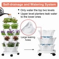 thumbnail image 2 of Gamexcel 5 Tier Stackable Vertical Garden Planter Tower with Wheels, Indoor Outdoor Strawberry Herb and Vegetable Planter, 2 of 7