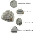thumbnail image 3 of Zando Kids Beanie Hat Warm Toddler Beanies Soft Beanie for Boys Girls & Black White & Black 6-36 Months, 3 of 4