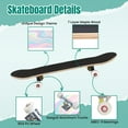 thumbnail image 4 of 31'' Complete Skateboard 7 Layer Canadian Maple Double Kick Deck Skateboards Cute pastel glitter magic Skate Board for Beginner Adult Gifts, 4 of 5
