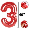 thumbnail image 2 of Globo digital Kelfuoya 30, número 30, lámina de mylar, color rojo, 1 m, 2 of 5