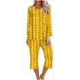 thumbnail image 2 of Sweatsuits for Women Ensemble 2 Pcs 2 Pcs Pyjama Confortable à Manches Longues et Col Rond pour Femmes Ensemble de Sport en Liquidation, 2 of 5