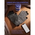 thumbnail image 6 of Spencer Winter Warm Texting Gloves for Women Men, Knit Gloves Touchscreen Anti-Slip Silicone Gel Thermal Soft Lining Elastic Cuff Texting Gloves "Gray,Women", 6 of 8