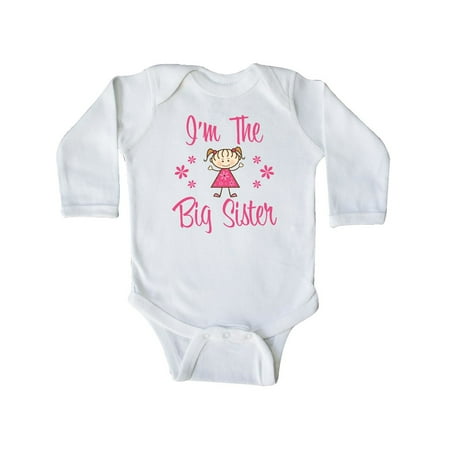 

Inktastic The Big Sister Gift Baby Girl Long Sleeve Bodysuit
