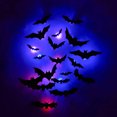 thumbnail image 3 of AYktou Halloween Decorations,Stickers,Stickers for Kids,Three-dimensional Halloween LED Night Light Bats Holiday Party Window Display Garage Decoration PVC Flash Wall Stickers 12/24/48/60pcs, 3 of 8