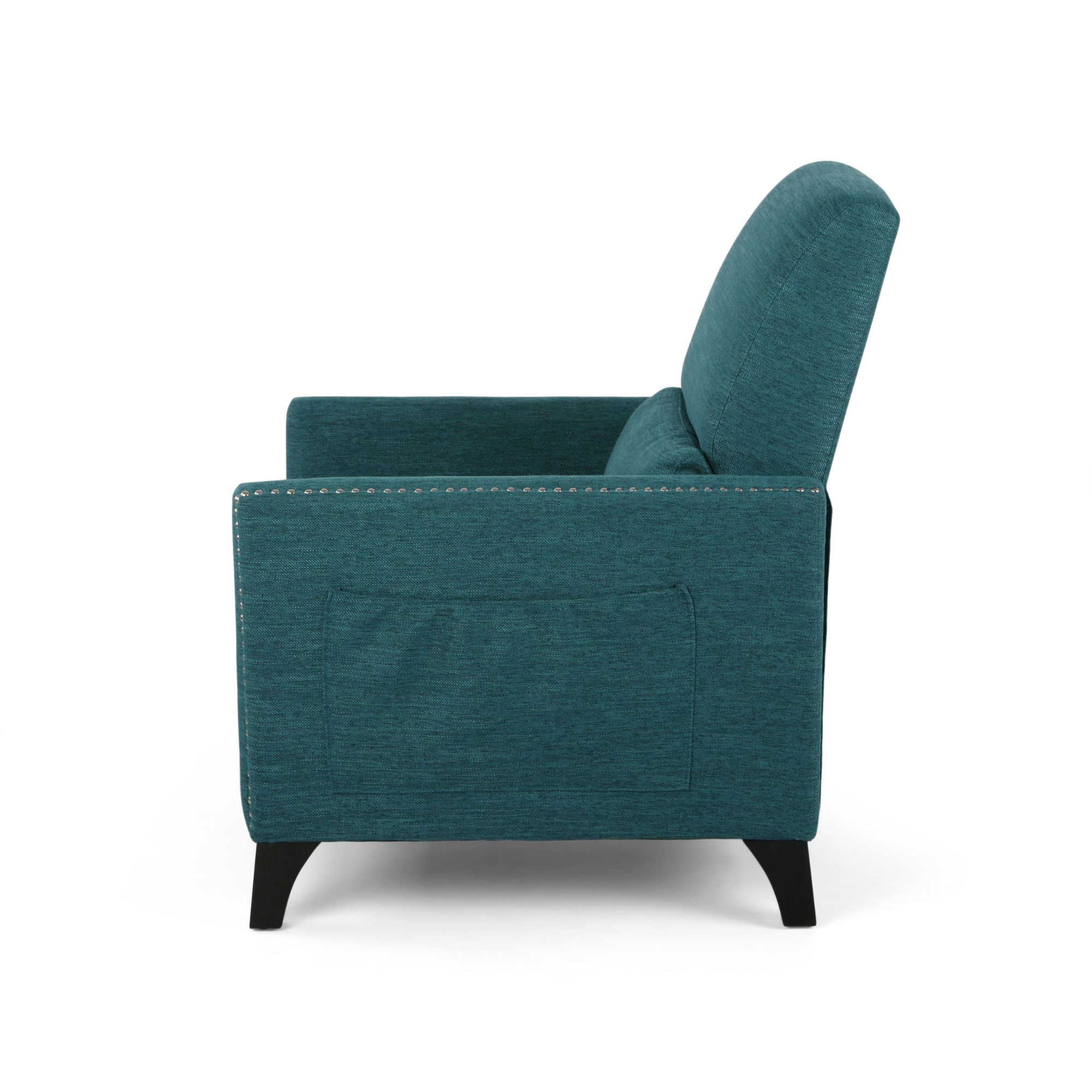 Noble House Pale Standard Contemporary Push Back Recliner, Blue