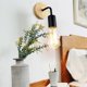 thumbnail image 4 of 2PC Vintage Wood Wall Lamp E27 Light Bulb Retro Industrial Wall Light, 4 of 5