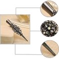 thumbnail image 3 of 2 pinzas para el pelo de cocodrilo de metal (blanco y negro) pinzas para el pelo de pico de pato antideslizantes para mujeres y niñas accesorios elegantes para el cabello pinzas de pico de pato, 3 of 5