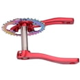 thumbnail image 4 of Juego de bielas para bicicleta de una sola velocidad de aleación de aluminio de 38T con brazo de manivela y cadena rojo mejorado para su bicicleta, 4 of 8