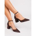 thumbnail image 6 of Women's Pointed Toe D'Orsay Adjustable Ankle Strap Block Heel Satin Dress Pumps for Bridal Wedding Party Office Daily Wear, 6 of 6