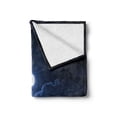thumbnail image 2 of Night Soft Flannel Fleece Throw Blanket, Full Moon Appearing Among Dark Clouds Scenic Mysterious Midnight Dusk Foggy Heavens, Cozy Plush for Indoor and Outdoor Use, 50" x 60", Dark Blue, by Ambesonne, 2 of 6