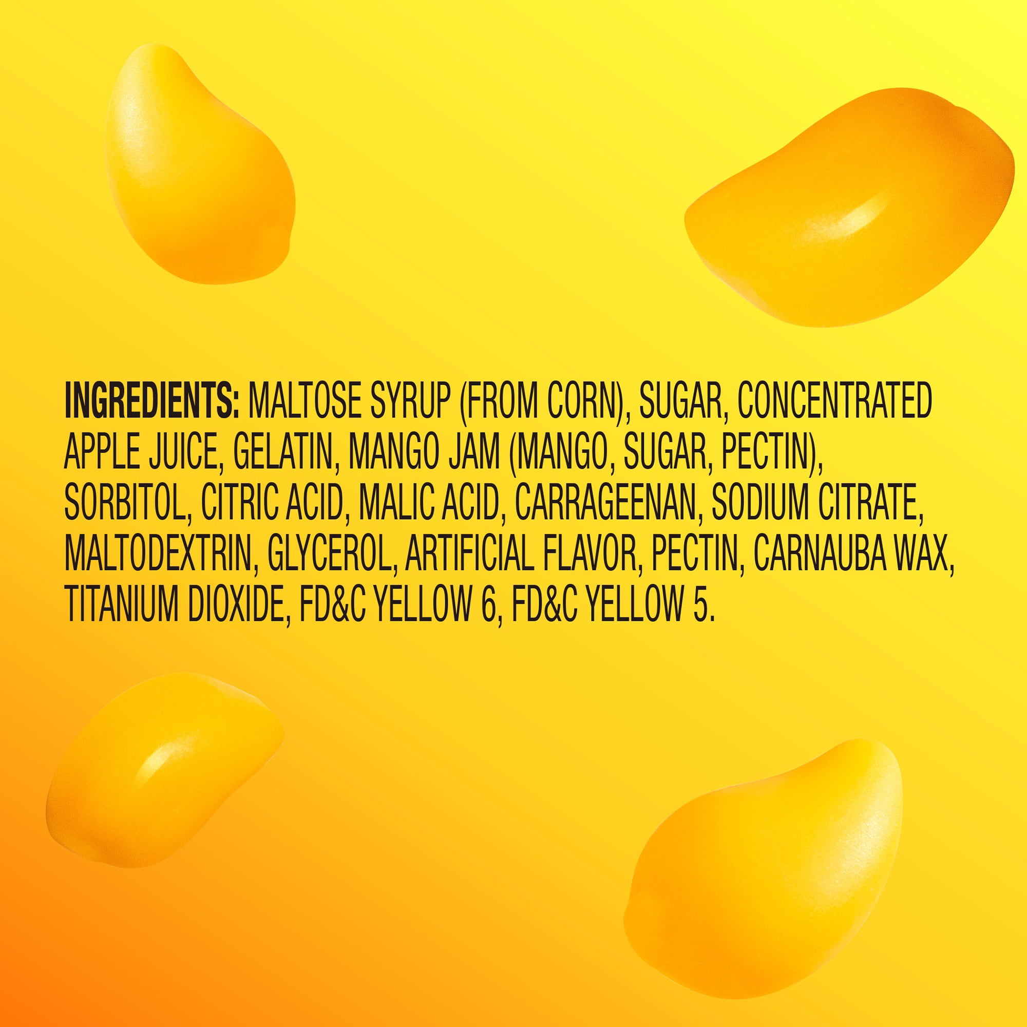 AMOS Peelerz Mango, Peelable Gummy Candy, Real Fruit Flavor, 1 Count, 3.5 oz Bag