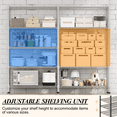 thumbnail image 5 of Legooin 5-Tier Garage Rack for Storage Wire Cube Storage Rack Height Adjustable Corner Shelving Unit for Pantry Balcony 60"W x 14"D x 72"H, Silver, 5 of 7