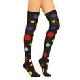 thumbnail image 2 of Jacenvly Socks for Women Christmas Print Knee-High Socks Soft Comfortable Breathable Socks Fashion Warm Polka Clown Queuing Stockings, Extra Long Tight Knit Socks, 2 of 4