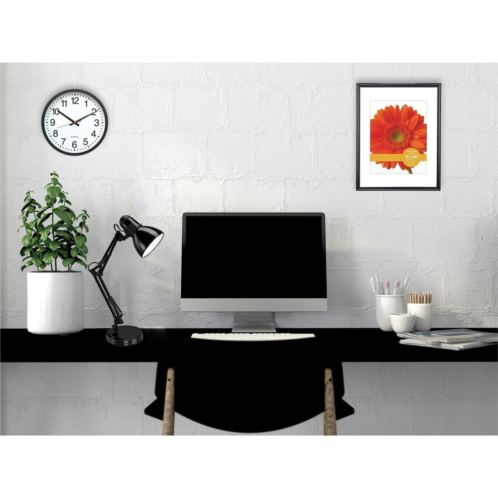 Alera Architect Desk Lamp, Adjustable Arm, 6.75"w X 11.5"d X 22"h, Black