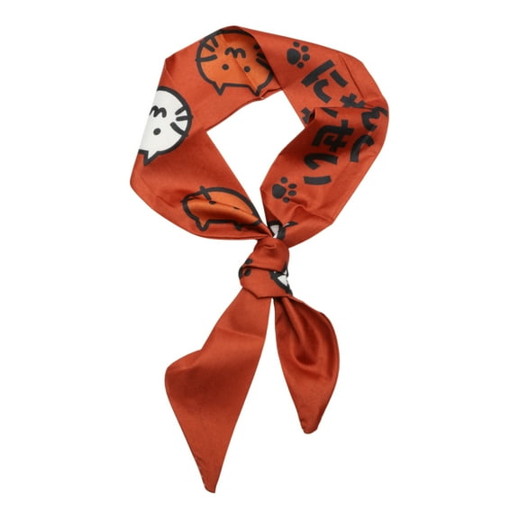 Unique Bargains 1 Pc Headband Cats Long Ribbon Hairband for Women Orange