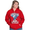 thumbnail image 3 of Hefty Smurf American Muscle USA Unisex Plus Size Zip Hoodie Brisco Brands 5X, 3 of 5
