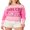 Pink, variant on Women Christmas Knit Sweater Long Sleeve Crewneck Sequins Letter Striped Xmas Holiday Pullover Tops