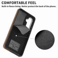 thumbnail image 3 of Funda para Samsung Galaxy A54 5g de cuero con acabado galvanizado y tarjetero (negro), 3 of 5