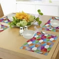 thumbnail image 4 of Ambesonne Colorful Place Mats Set of 4, Retro Mosaic Triangle, Standard Size, Multicolor, 4 of 6