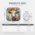 thumbnail image 3 of Honeii Oil Painting Flower Cow Print Foldable Car Sun Shade for Windshield, 2-Piece UV Protection Shade, Protects Car Interior, Ideal for Cars, Trucks, SUVs-Large, 3 of 6