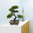 thumbnail image 2 of Miangastore Realistic Artificial Bonsai Tree for Home Decor Indoor Desk Plant Green ABS Small Fake Plant 6 Inches, 2 of 9