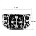 thumbnail image 4 of Anillo Color Plata Para Hombres de Acero Inoxidable Tres Cruzes, 4 of 4