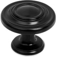 thumbnail image 1 of LAICAIW Flat Black Kitchen Cabinet Knobs-Round Ringed Drawer Handles-10 Pack of Kitchen Cabinet Hardware, 1 of 5
