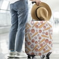 thumbnail image 2 of White Orange Baseball Gear Pattern Luggage Cover Fashion Suitcase Cover Baggage Covers Fit 25-28 Inch Luggage (Go Travel), 2 of 5