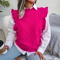 thumbnail image 5 of Odbmxy Womens Sweaters Plus Size Sweater Vests for Women Knitted Loose Sweaters, 5 of 8