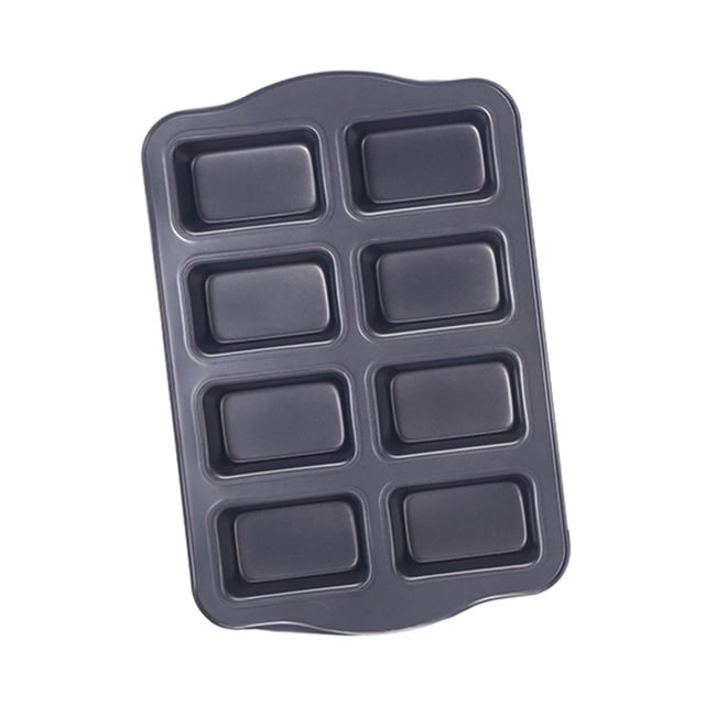 Inteprter Molde antiadherente para hornear pasteles de 8 cavidades, gelatina de acero al carbono, utensilios de cocina para microondas, molde reutilizable Herramientas y accesorios para hornear Gris Inteprter HA082846-02