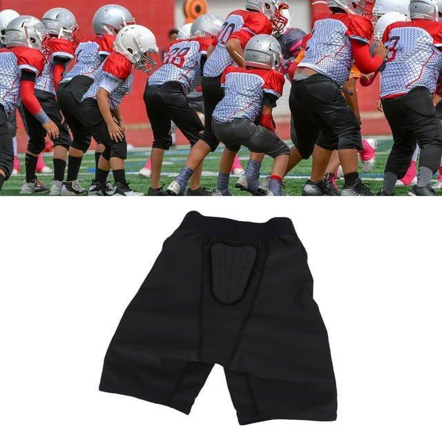 Shorts Rembourrés de Protection pour Soccer, Shorts de Compression pour Jeunes avec Rembourrage Respirant, pour Basketball, Soccer, Rugby