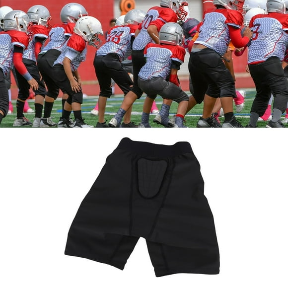 Football Protective Padded Shorts, Youth Compression Shorts with Breathable Padding, for Basketball, Soccer, Rugby