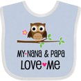 thumbnail image 3 of Inktastic Nana and Papa Love Me Baby Girl Girls Baby Bib, 3 of 4