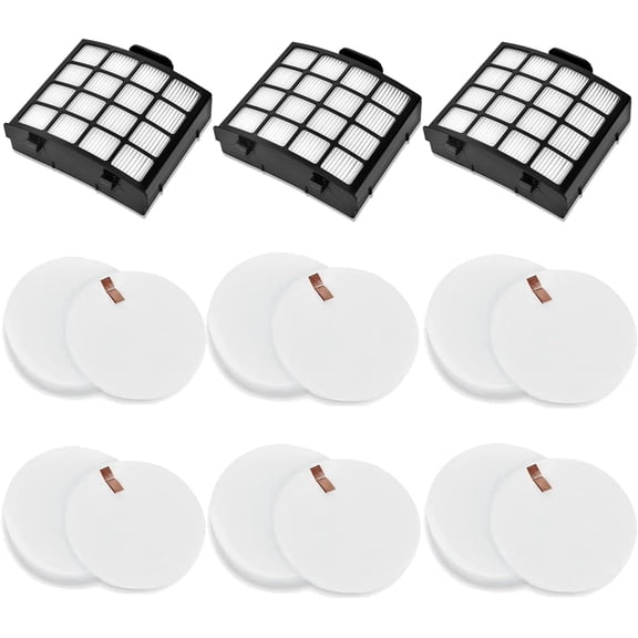AZ2002 Vacuum Filter Replacement Parts for Shark Vertex Duoclean Upringht Vacuum AZ2000 AZ2000W AZ2002, Compare to Part XHFAZ2000, XFFKAZ2000, 3 Filters and 6 Foam and Felt Filter.