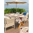 thumbnail image 5 of Outdoor Tablecloth with Umbrella Hole for Patio/Picnic/Party/Camping, Vintage Country Waterproof Table Cloth Rectangle Table Cover Washable, Vintage Rustic Texas Stars Plants Branch (54"x 80"), 5 of 8