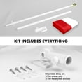 thumbnail image 2 of G128 Combo Pack: 6 Feet Tangle Free Spinning Flagpole (White) Poland Polish Flag 3x5 ft Printed 150D Brass Grommets (Flag Included) Aluminum Flag Pole, 2 of 9