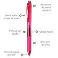 thumbnail image 4 of Boligrafo Pentel EnerGel-X Retractil Tinta Gel Liquida Punto de 0.5mm Color Rosa Caja con 12 Piezas-BLN105-P Pentel NA, 4 of 4