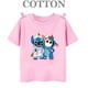 thumbnail image 4 of Camiseta de algodón de Disney Stitch y Mickey Mouse para niños, camisetas para niños, camisetas casuales de cuello redondo de moda de verano 2024, 4 of 5
