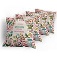 thumbnail image 5 of Ambesonne Christmas Throw Pillow Cover 4 Pack, Blossoms Herbs, 24", Multicolor, 5 of 7