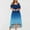 Blue, variant on Babysbule Womens Summer Dresses, Fashion Women Summer Casual Short Sleeve Off The Shoulder Gradient Dress