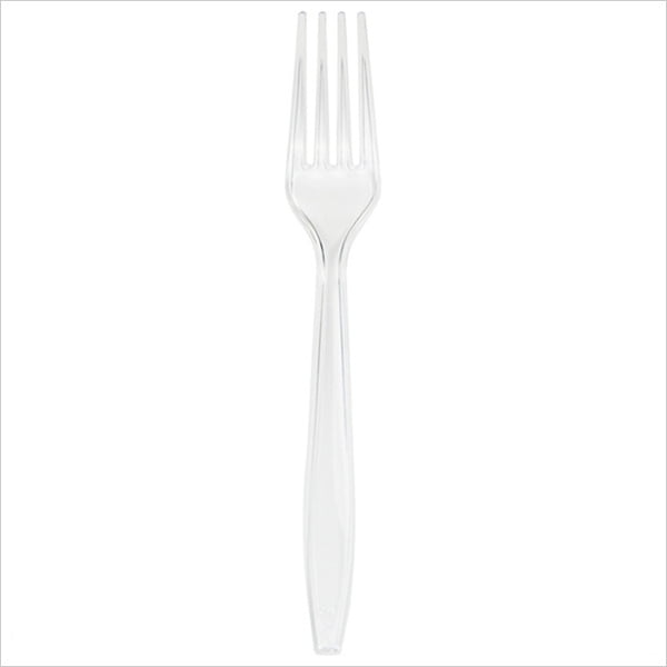 Premium Plastic Forks Bulk Clear,Pack of 50 EA